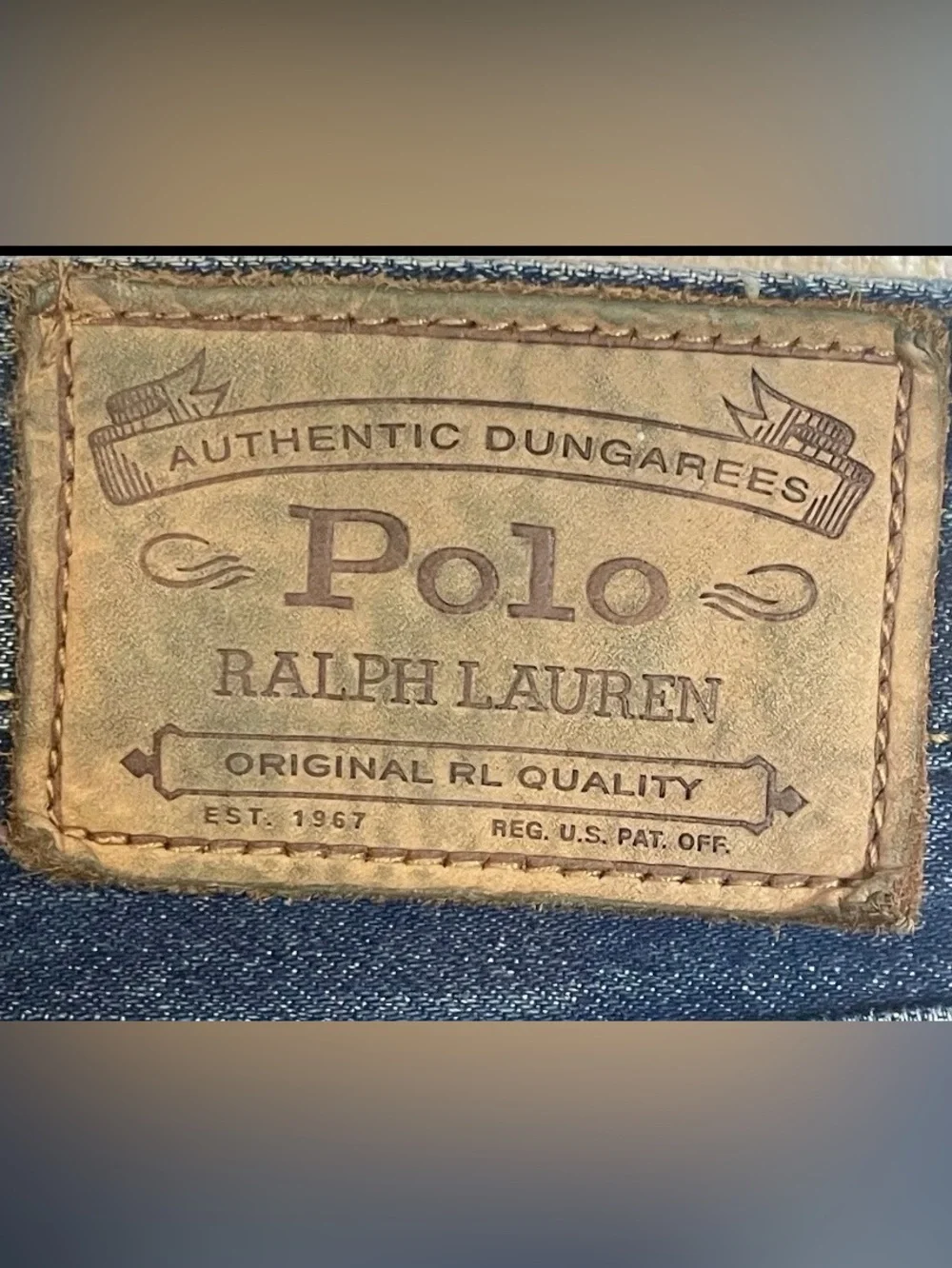 Polo by Ralph‎ Lauren Men's Dark Blue Relaxed Denim Jeans